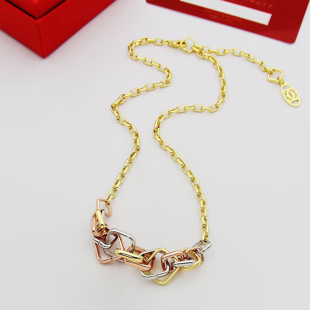 Cartier Trinity necklace 18k yellow gold 18k rose gold 18k white gold 43cm