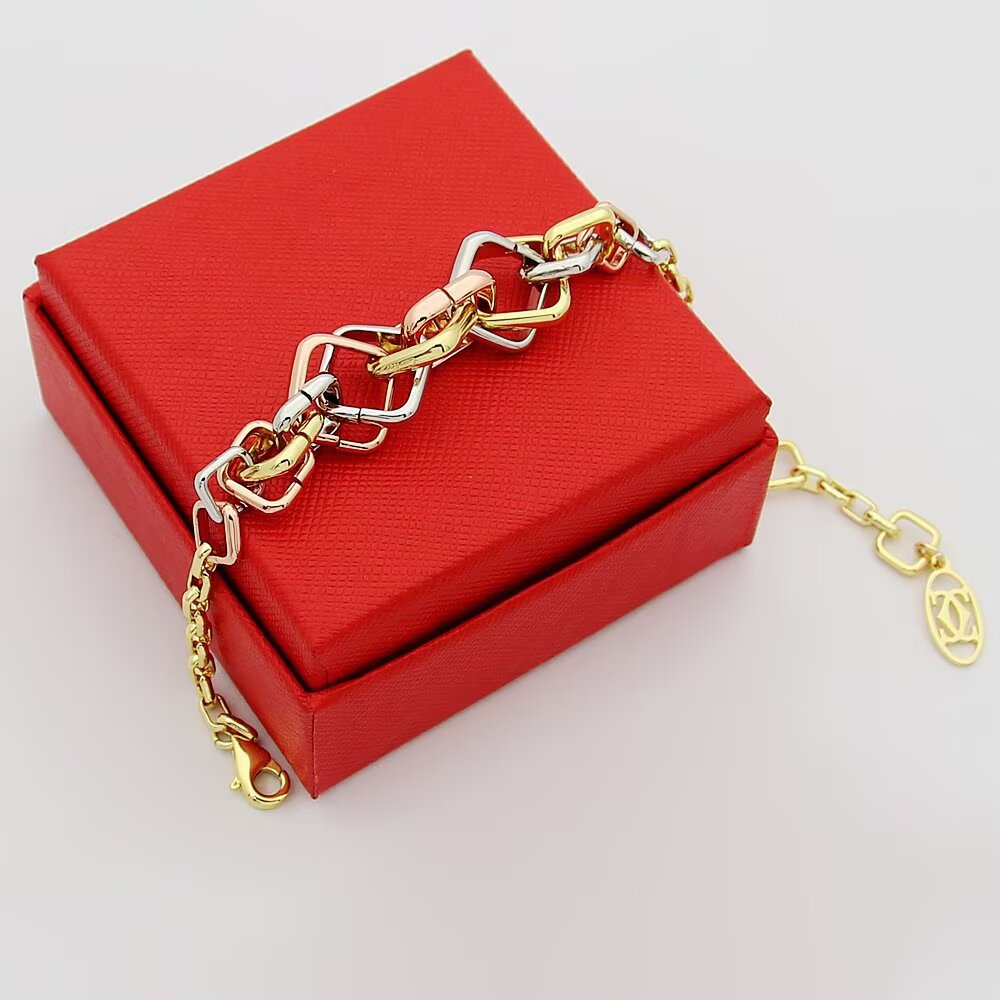 Cartier Trinity bracelet 18k yellow gold 18k rose gold 18k white gold adjustable 16-19cm