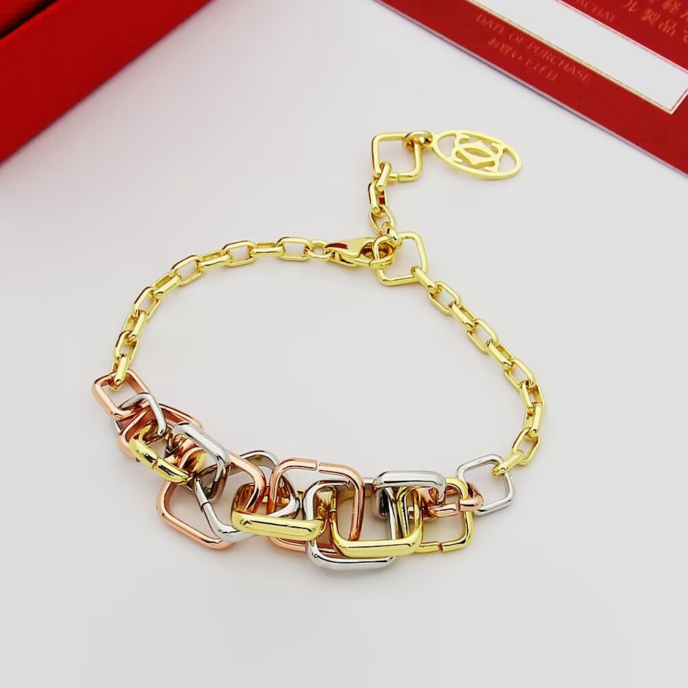 Cartier Trinity bracelet 18k yellow gold 18k rose gold 18k white gold adjustable 16-19cm