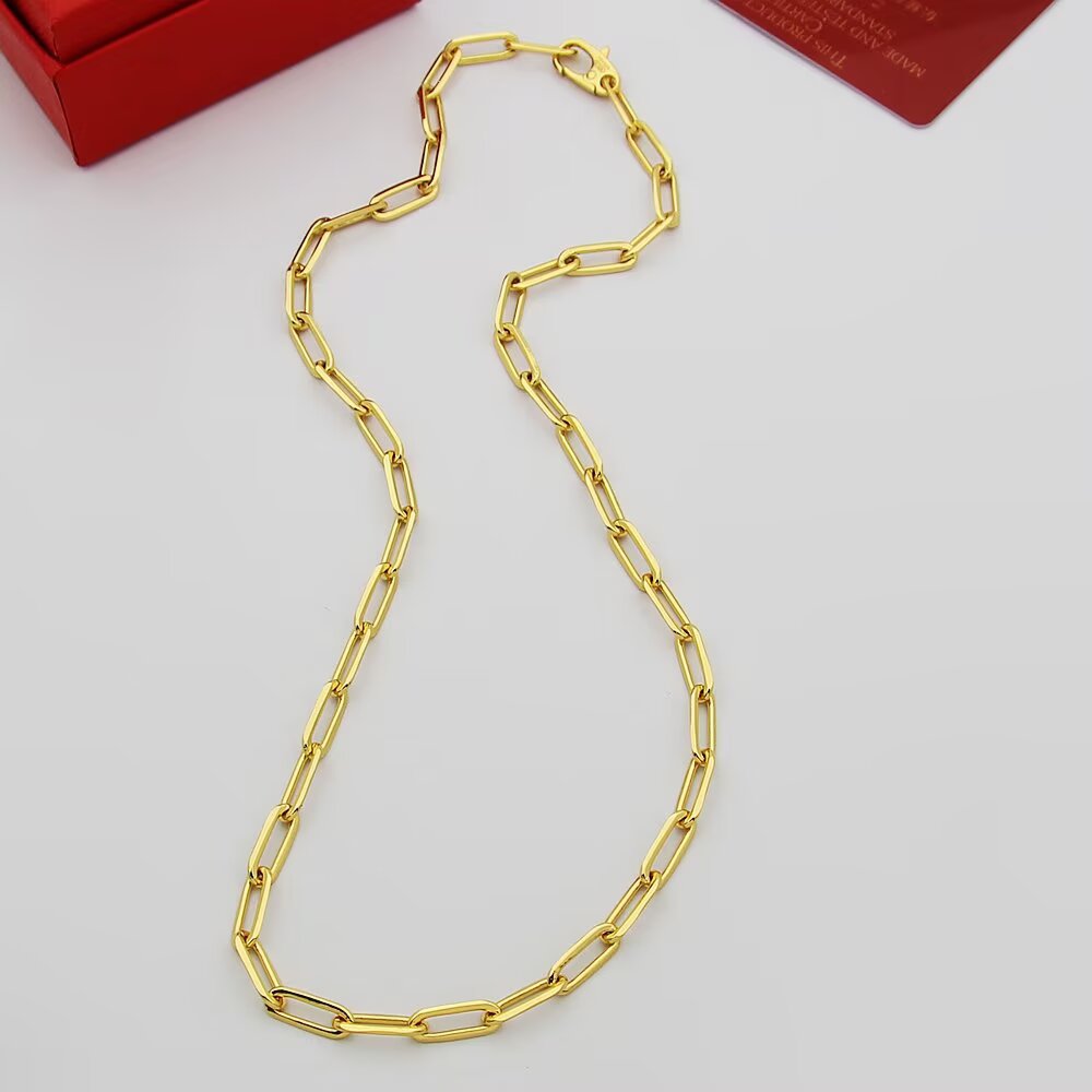 Cartier Santos de Cartier Chain Necklace necklace 18k yellow gold no gemstones 45cm