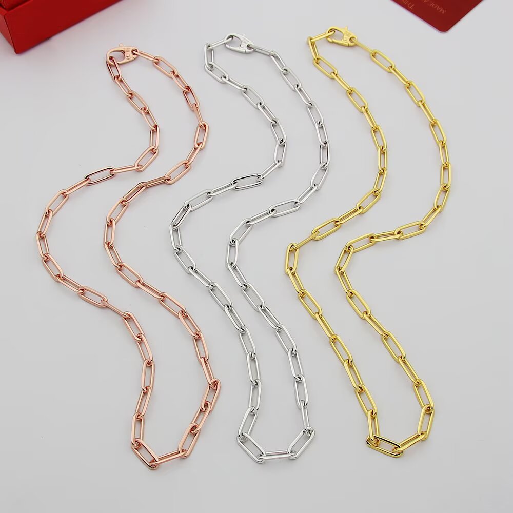 Cartier Santos de Cartier Chain Necklace necklace 18k yellow gold no gemstones 45cm