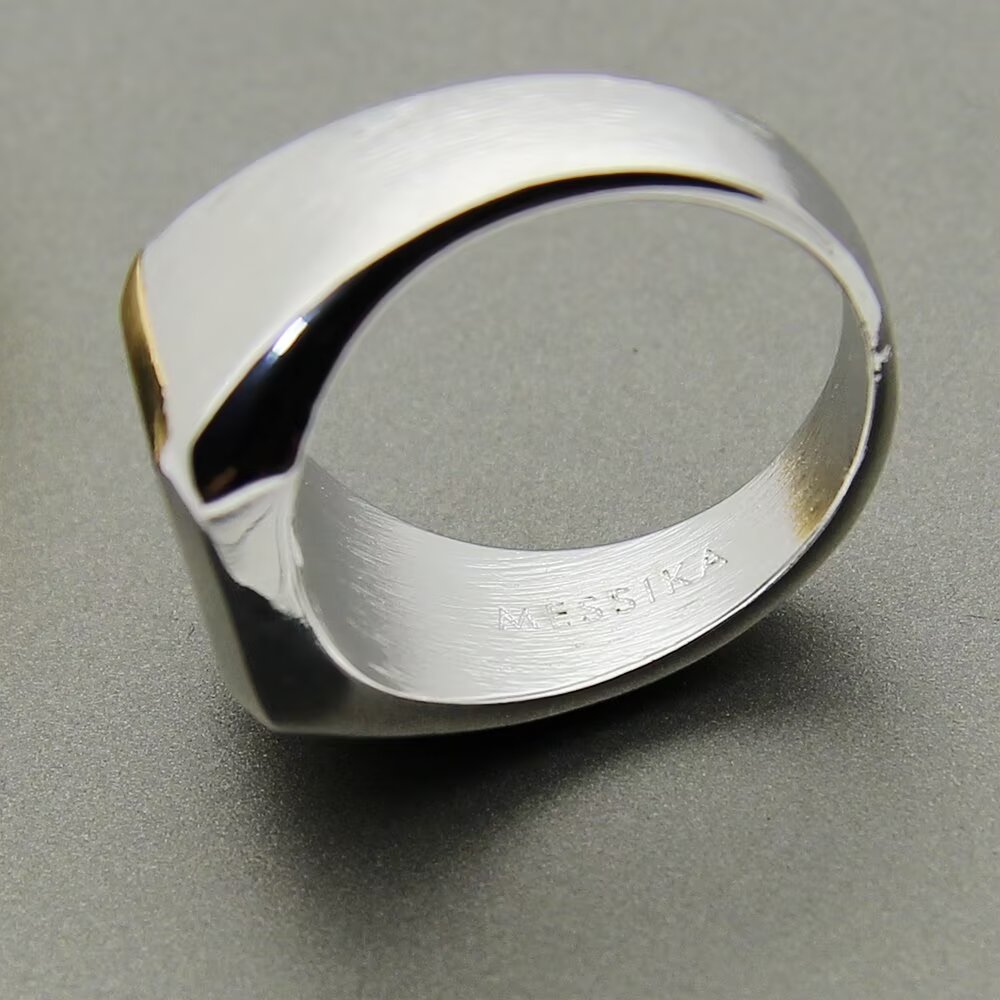 Messika My Move Titanium Signet Ring ring Gold-tone metal silver-tone metal clear diamond 6 7 8 9