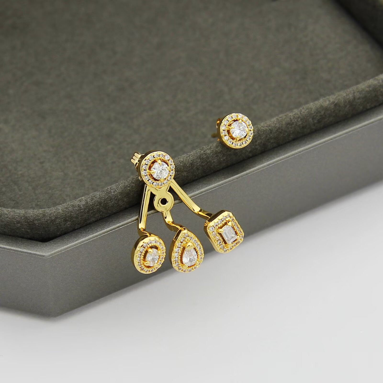 Messika My Twin Trio earrings 18K white gold with clear diamonds One Size