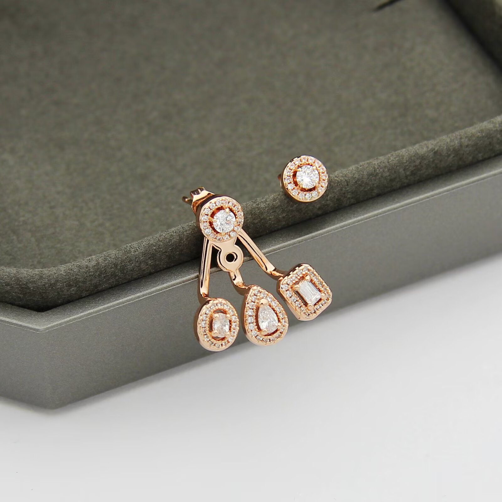Messika My Twin Trio earrings 18K white gold with clear diamonds One Size