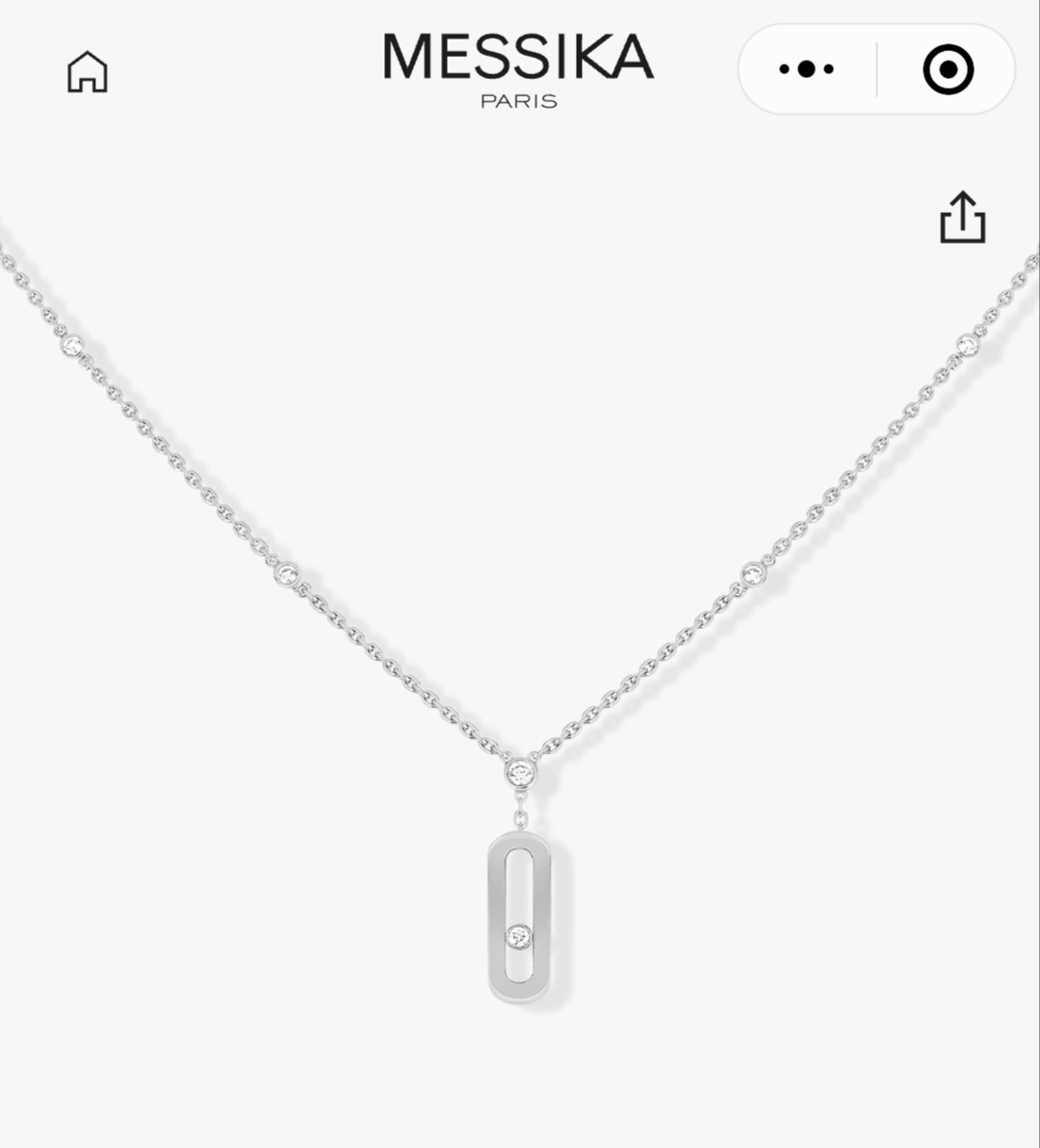 Messika Move Uno necklace 18k rose gold with diamond 18k white gold with diamond 18k yellow gold with diamond 45cm