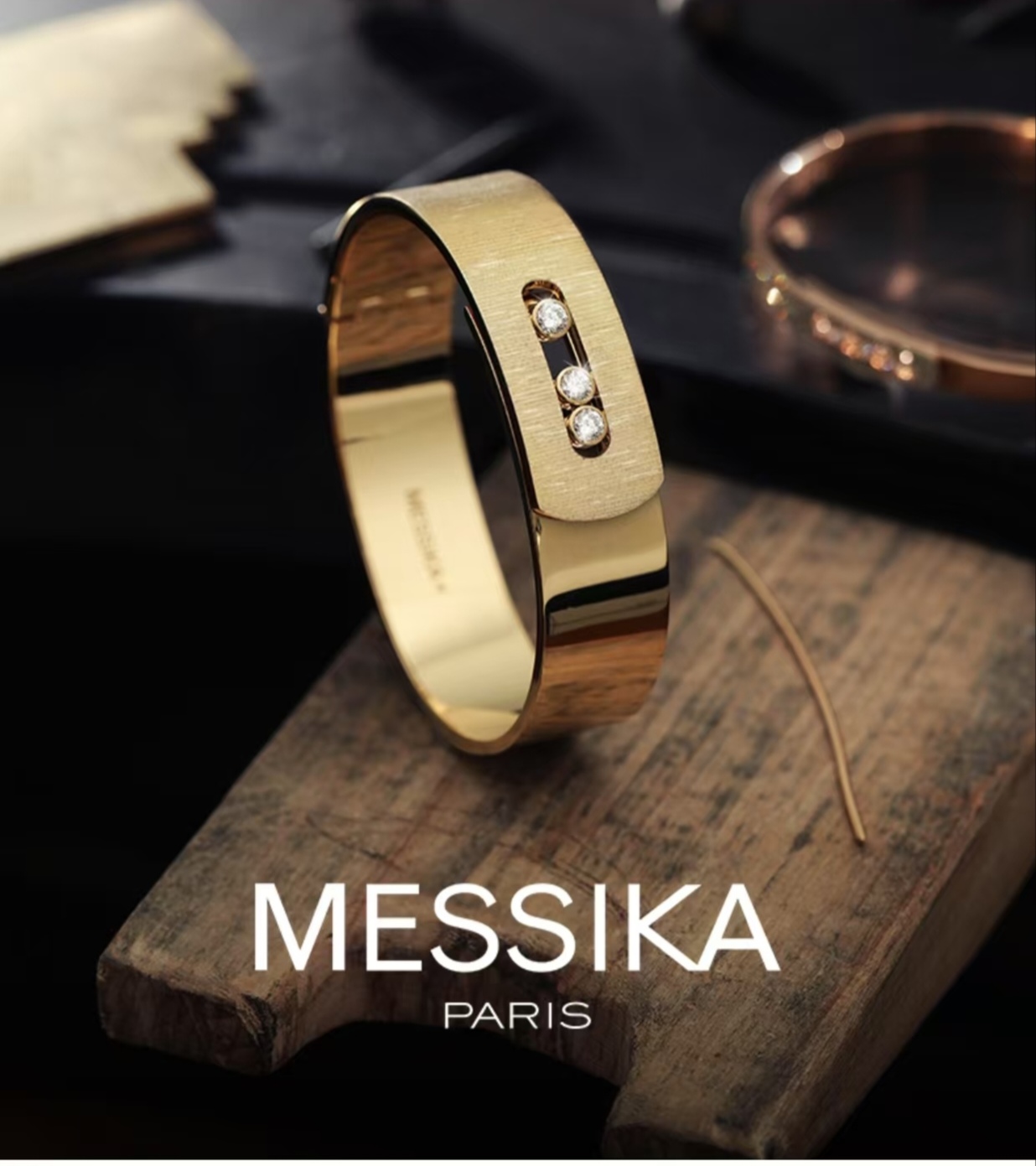 Messika Move Noa bracelet Yellow gold rose gold white gold with clear diamonds Medium