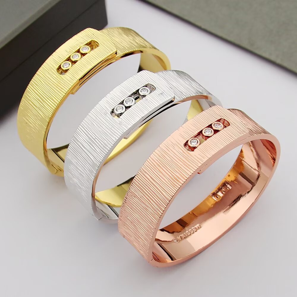 Messika Move Noa bracelet Yellow gold rose gold white gold with clear diamonds Medium