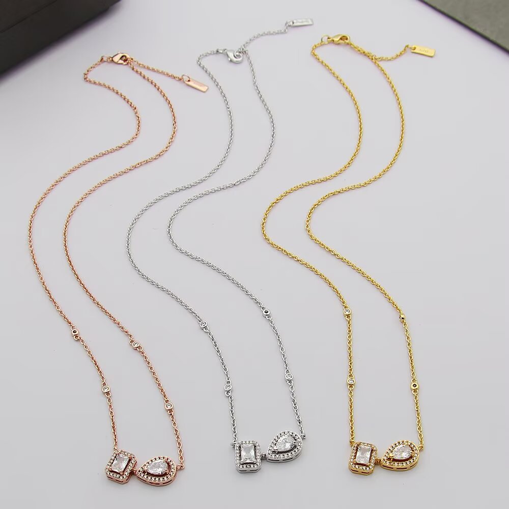 Messika My Twin Toi Moi necklace Yellow gold with clear diamonds 42cm