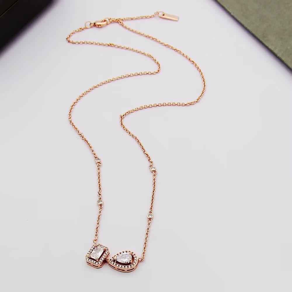 Messika My Twin Toi Moi necklace Yellow gold with clear diamonds 42cm