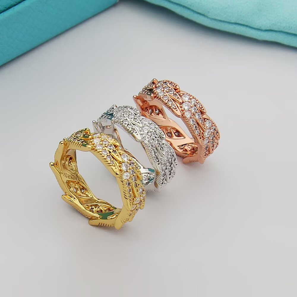 Tiffany Tiffany Victoria Vine Band Ring ring 18k yellow gold with round brilliant diamonds 6