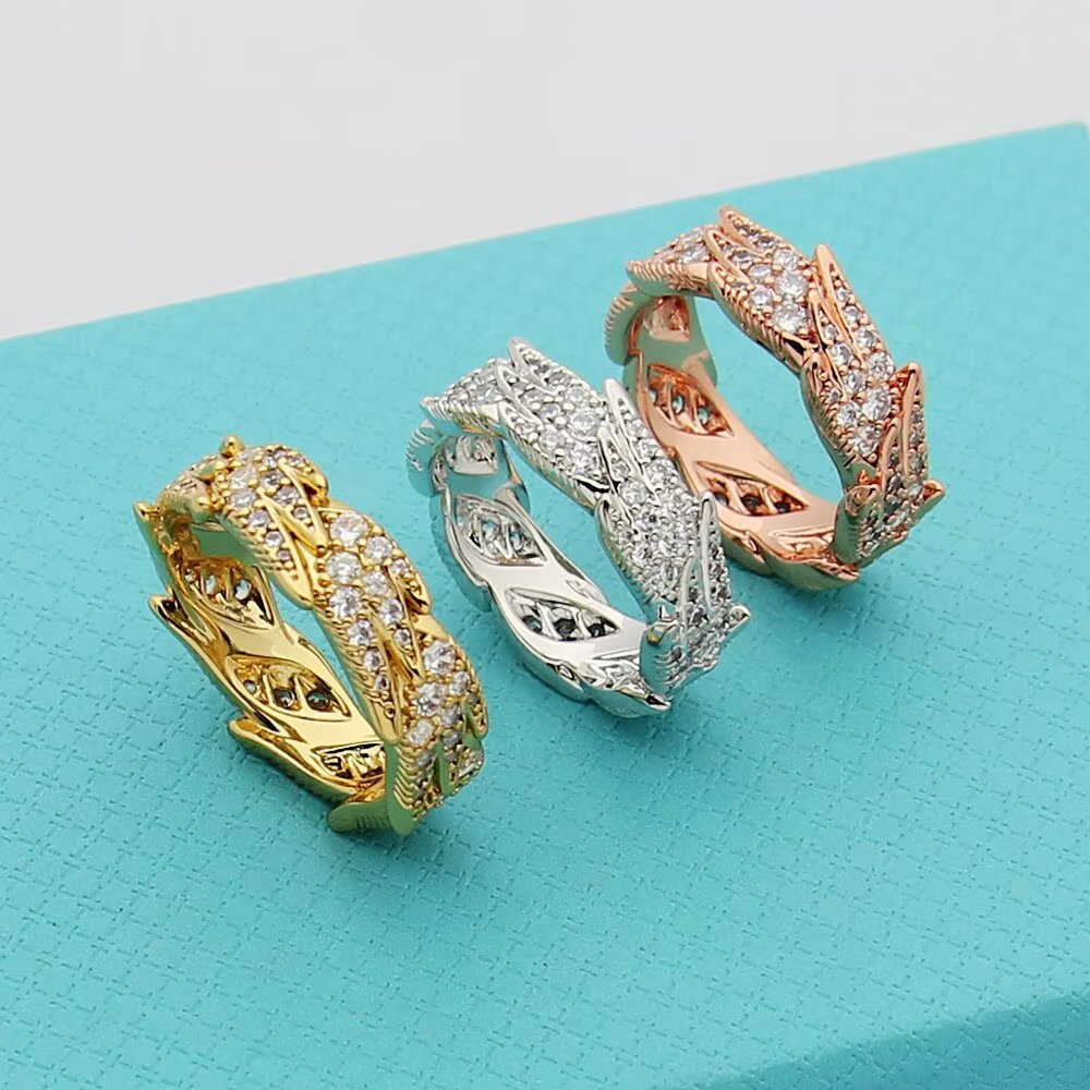 Tiffany Tiffany Victoria Vine Band Ring ring 18k yellow gold with round brilliant diamonds 6