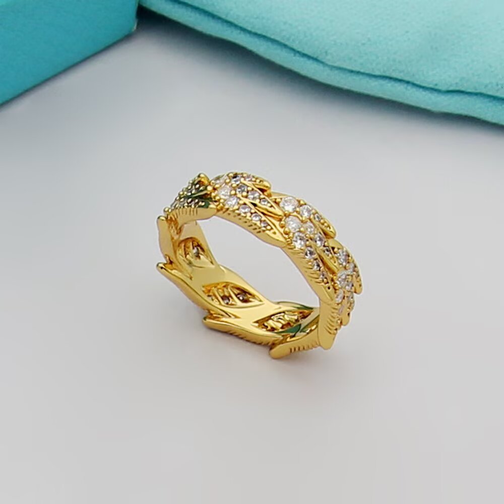 Tiffany Tiffany Victoria Vine Band Ring ring 18k yellow gold with round brilliant diamonds 6