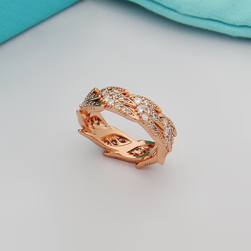 Tiffany Tiffany Victoria Vine Band Ring ring 18k yellow gold with round brilliant diamonds 6