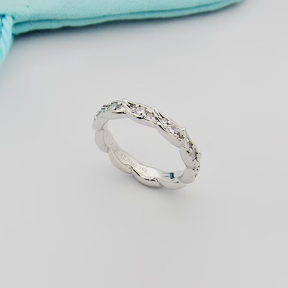 Tiffany Tiffany Series ring 18k yellow gold 18k white gold 18k rose gold with clear diamonds 6
