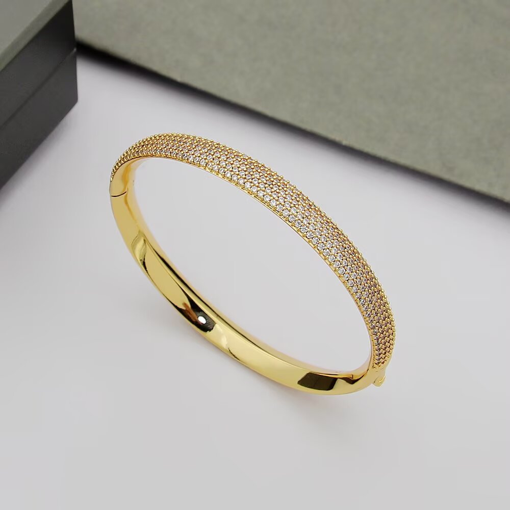Messika Gatsby bracelet Yellow gold rose gold white gold with pave white diamonds 17cm
