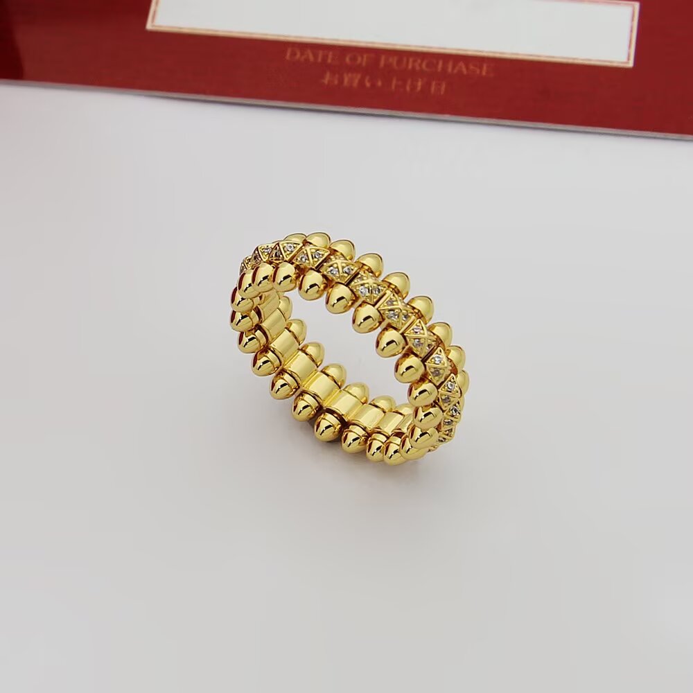 Cartier Clash de Cartier ring rose gold with clear diamond accents 7