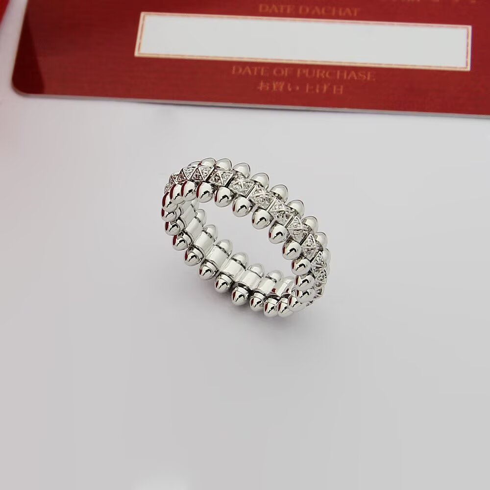 Cartier Clash de Cartier ring rose gold with clear diamond accents 7