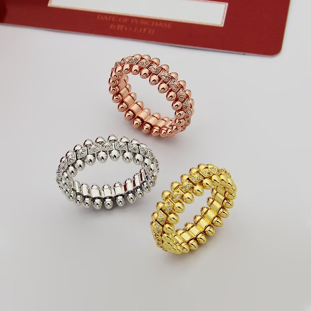 Cartier Clash de Cartier ring rose gold with clear diamond accents 7