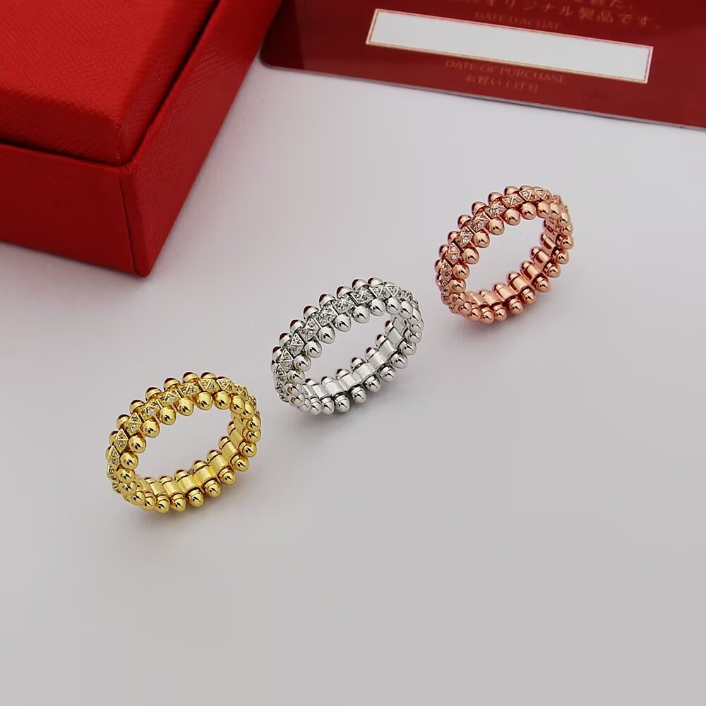 Cartier Clash de Cartier ring rose gold with clear diamond accents 7