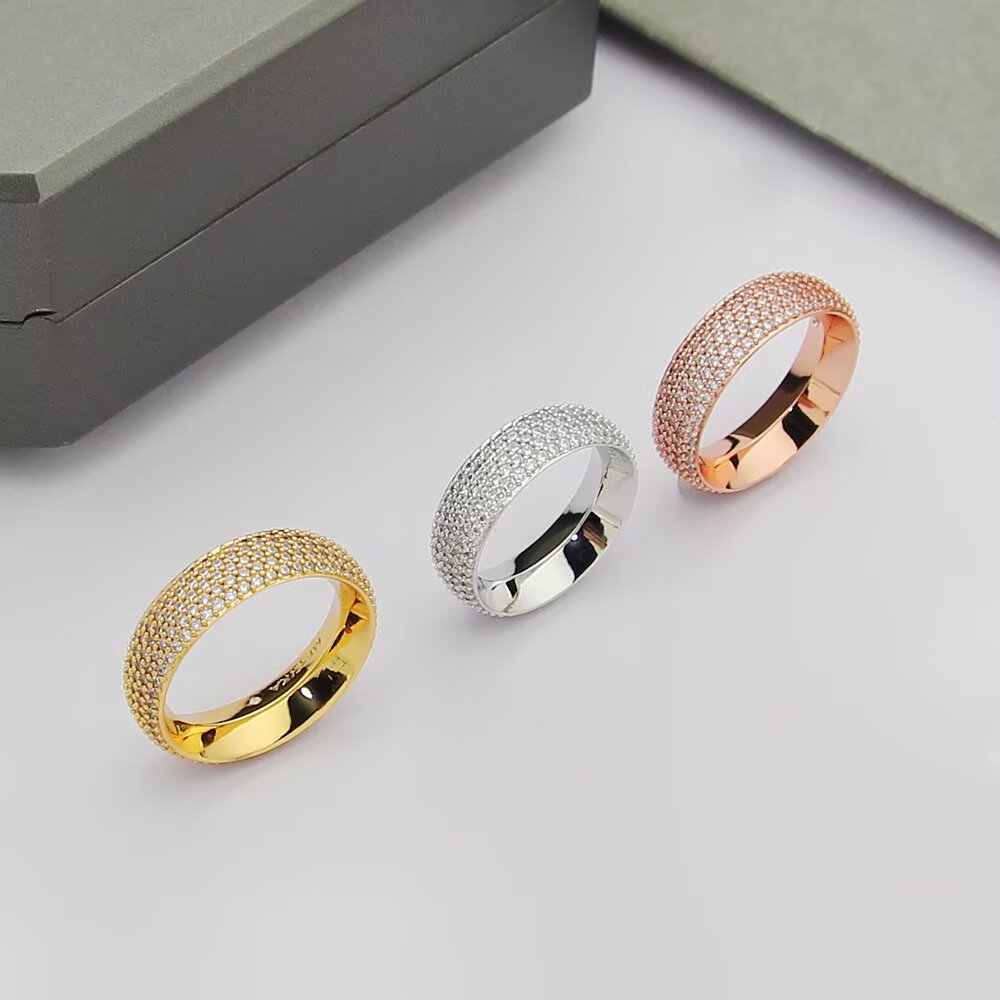 Messika Divine Enigma ring White gold yellow gold rose gold with pave white diamonds 6 7 8 9