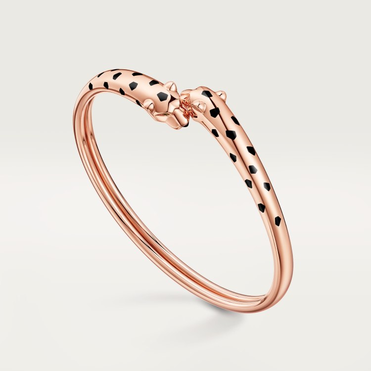 Cartier Panthere de Cartier Double-Headed Panther Bracelet bracelet 18k rose gold with black lacquer spots tsavorite garnet eyes onyx nose accents 17cm