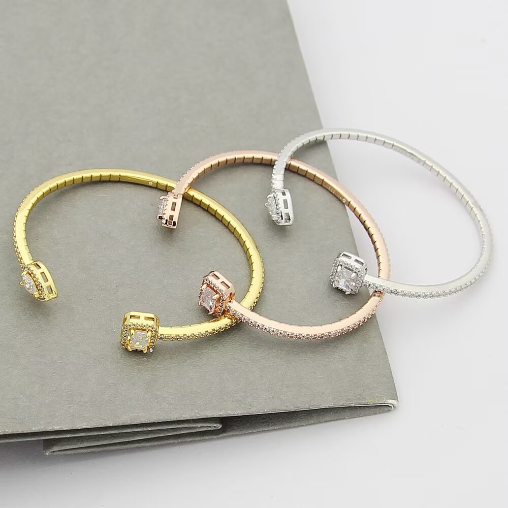 Messika My Twin bracelet Yellow gold rose gold white gold with clear diamond simulants 17cm
