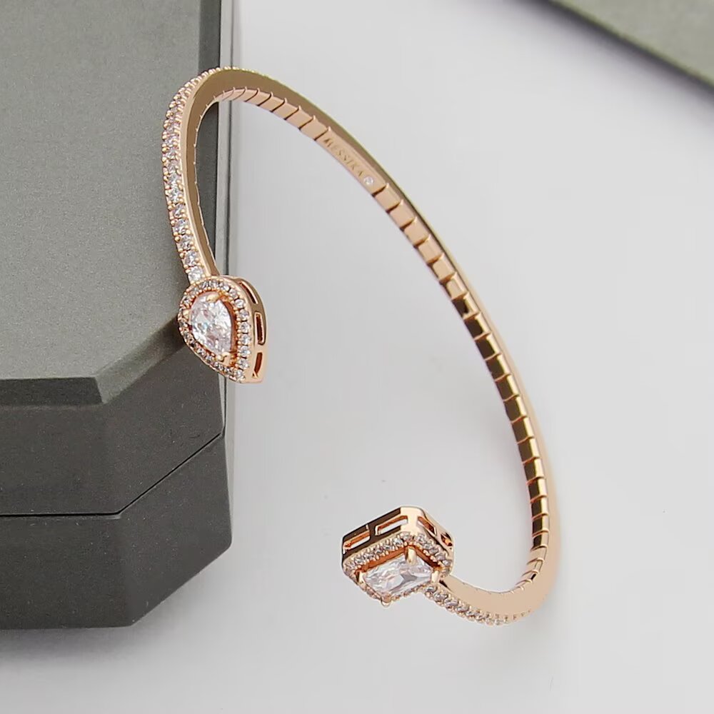 Messika My Twin bracelet Yellow gold rose gold white gold with clear diamond simulants 17cm