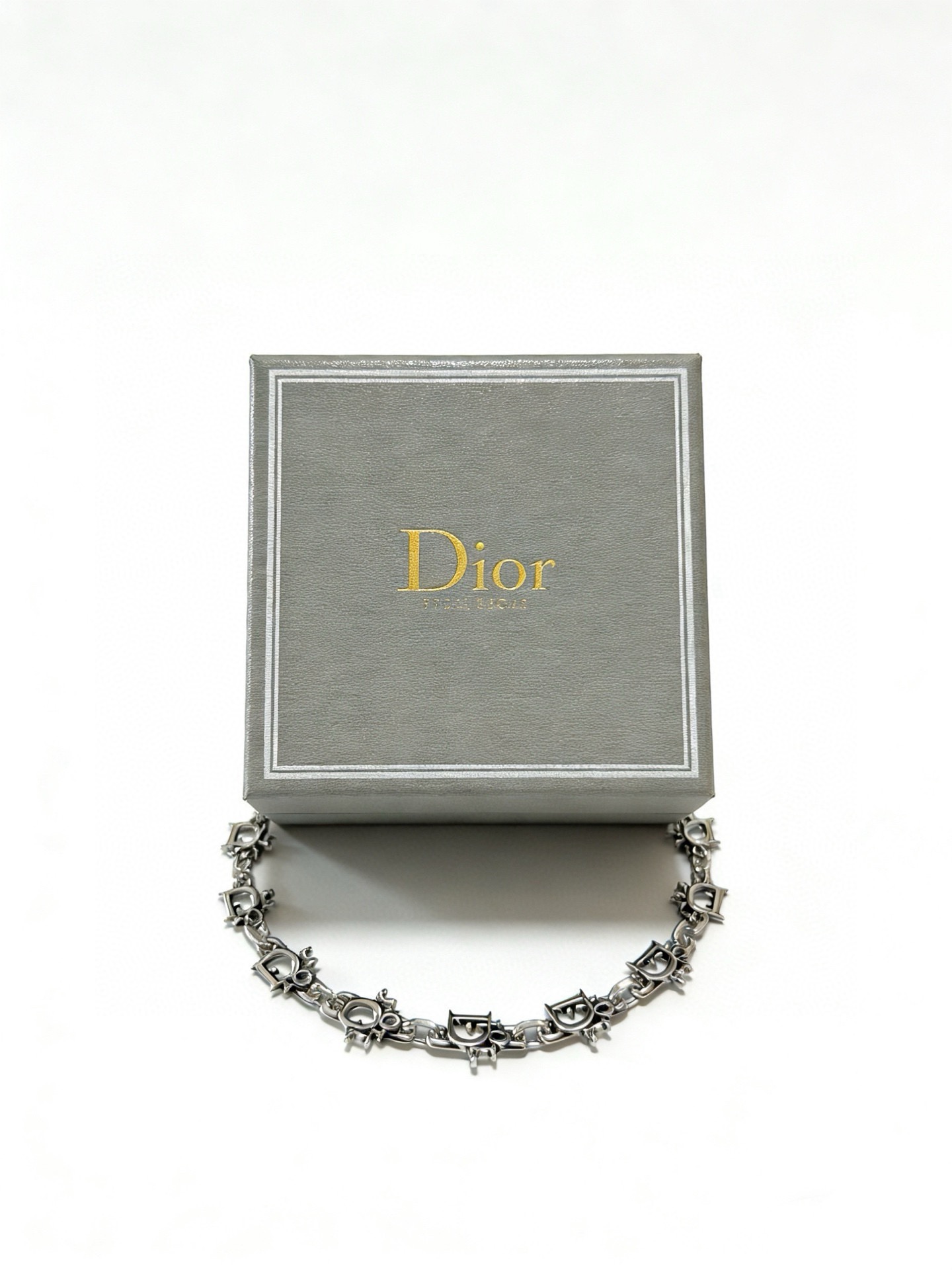 Dior Dio r evolution Logo Charm Chain Bracelet bracelet Antique silver-toned metal no accent stones 19cm