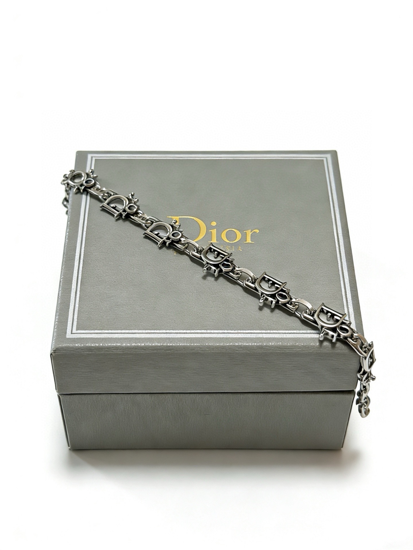 Dior Dio r evolution Logo Charm Chain Bracelet bracelet Antique silver-toned metal no accent stones 19cm
