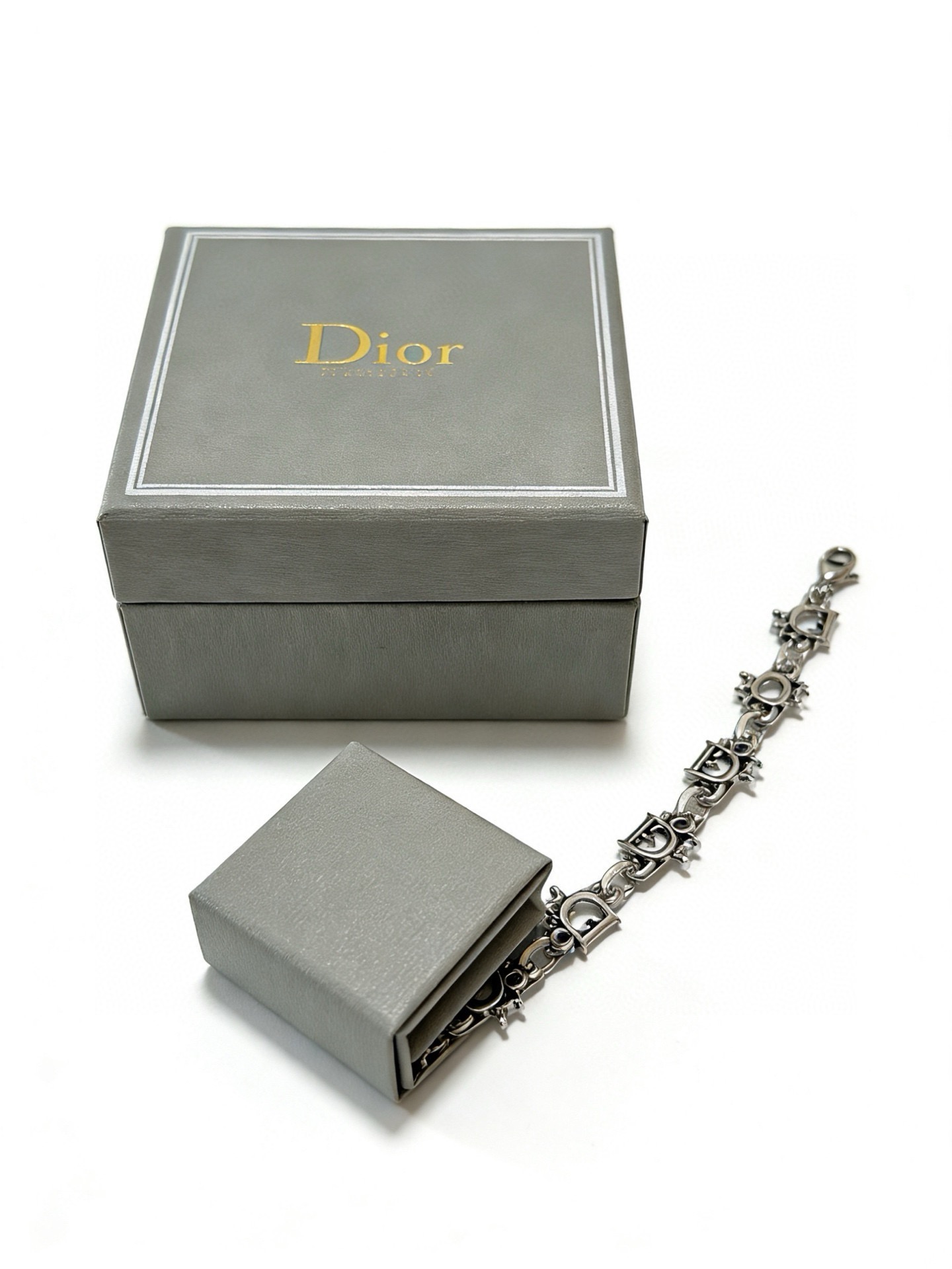 Dior Dio r evolution Logo Charm Chain Bracelet bracelet Antique silver-toned metal no accent stones 19cm