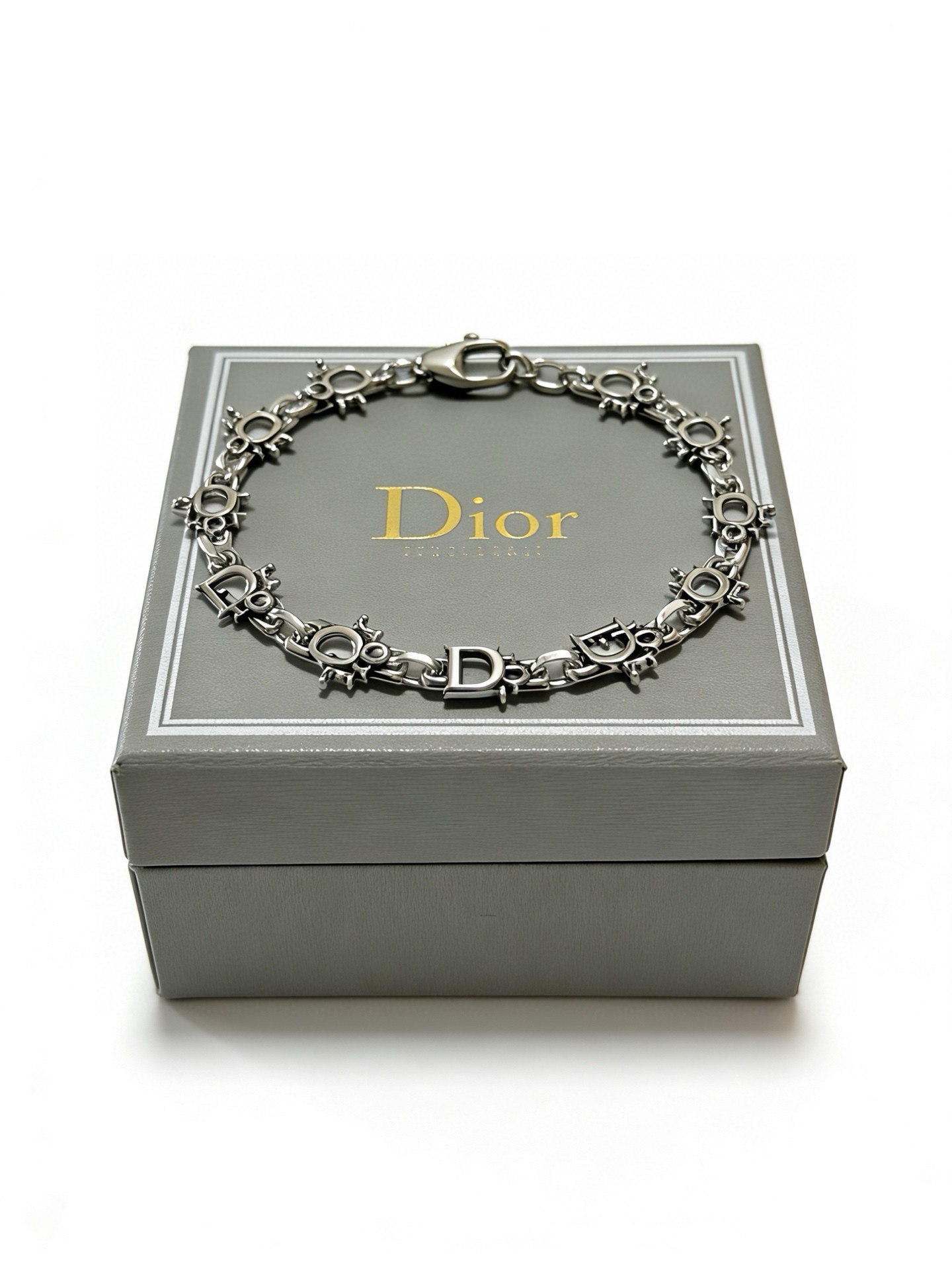 Dior Dio r evolution Logo Charm Chain Bracelet bracelet Antique silver-toned metal no accent stones 19cm