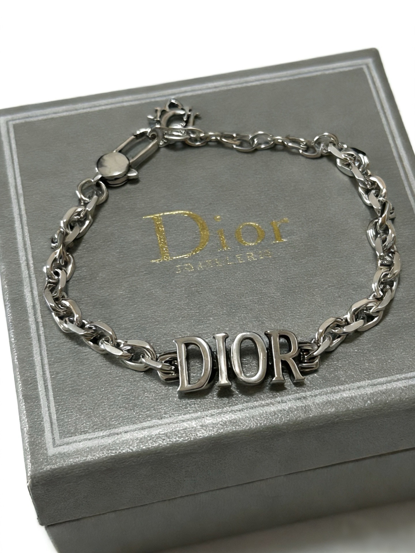 Dior Dio r evolution Logo Chain Bracelet bracelet Silver-tone metal no accent stones 19cm