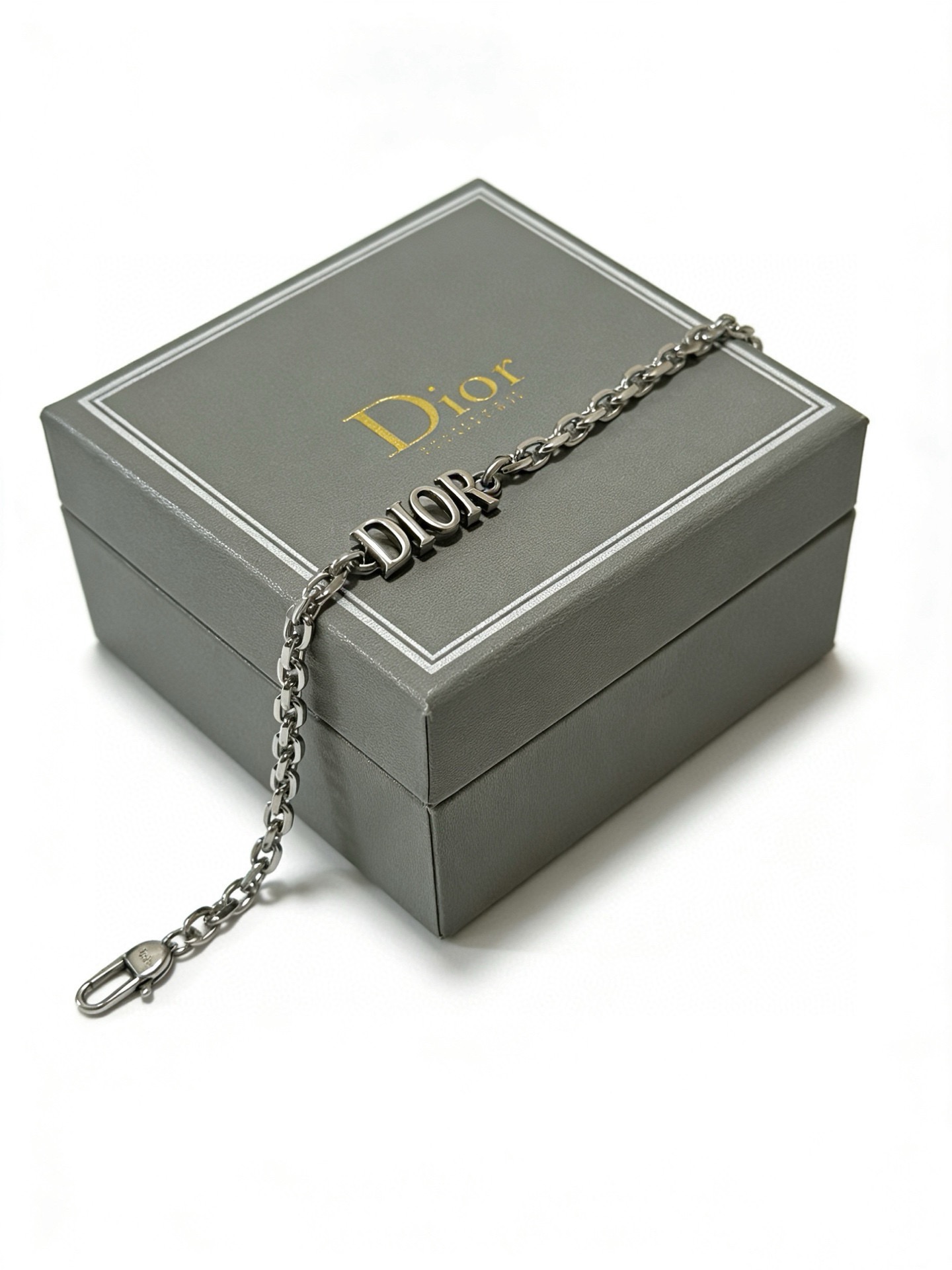 Dior Dio r evolution Logo Chain Bracelet bracelet Silver-tone metal no accent stones 19cm