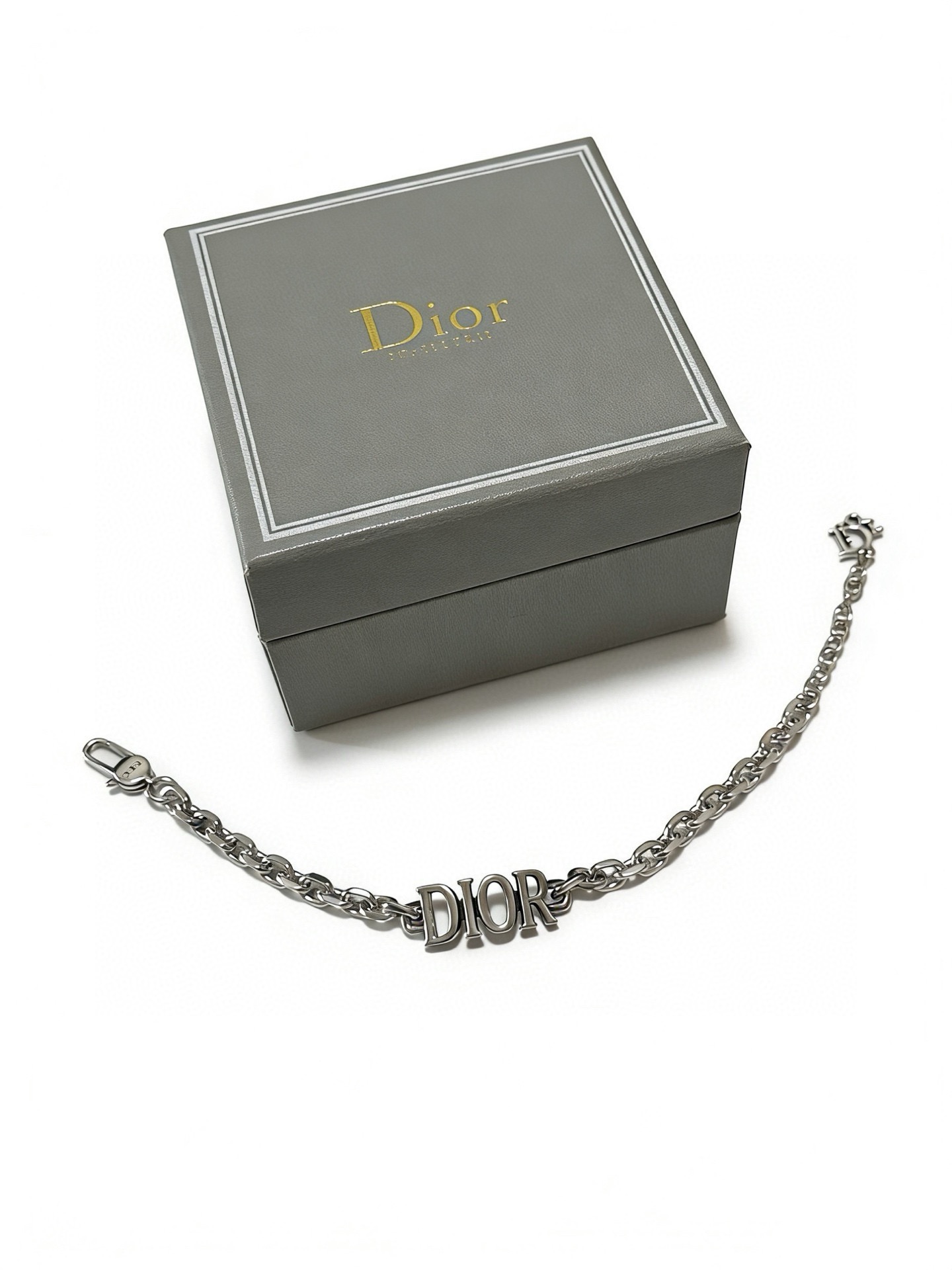 Dior Dio r evolution Logo Chain Bracelet bracelet Silver-tone metal no accent stones 19cm