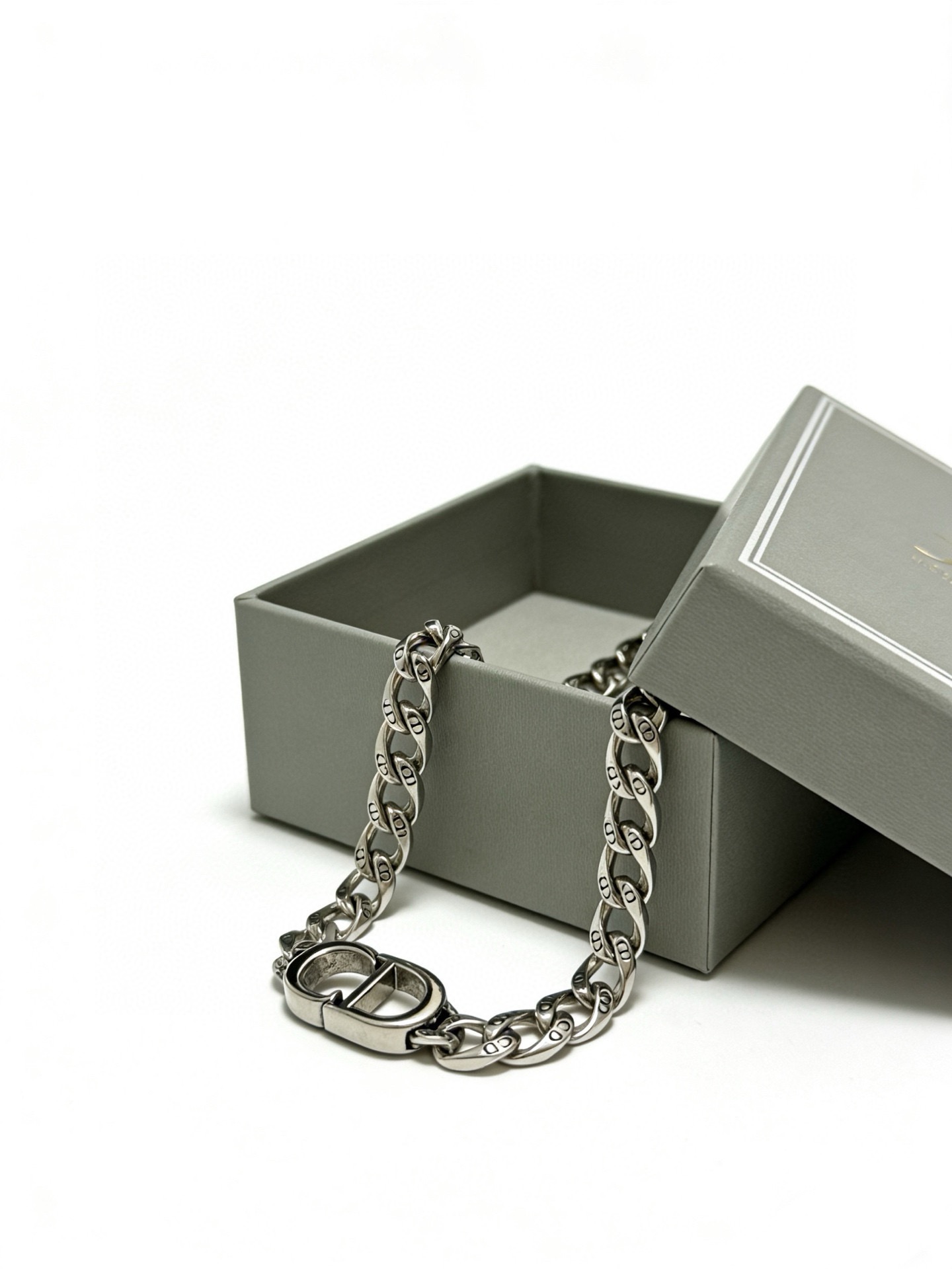 Dior CD Icon Chain Link Bracelet bracelet Antique silver-tone metal no accent stones 21cm