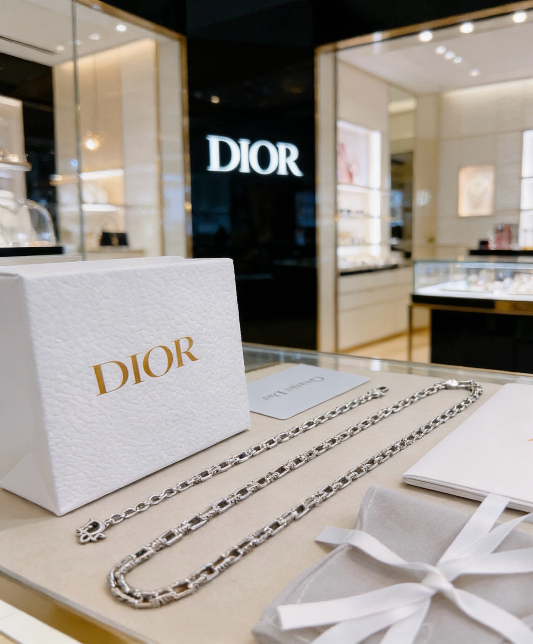 Dior Dior Oblique Chain bracelet silver-tone metal 19cm