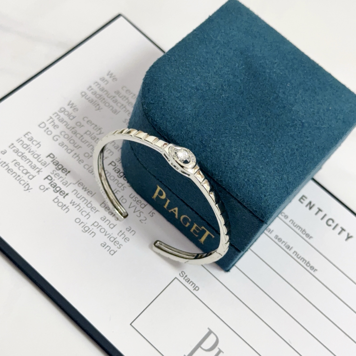Piaget Possession bracelet silver white gold with clear diamond 17cm