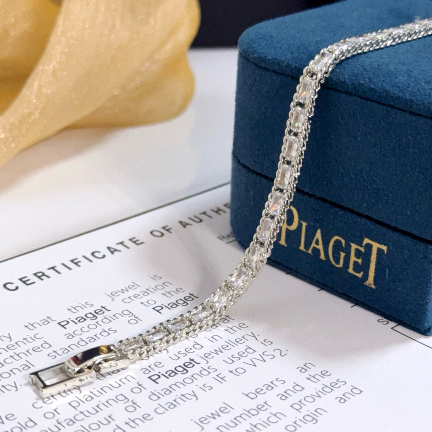 Piaget Diamond Line Bracelet bracelet 18k white gold clear diamond 17cm
