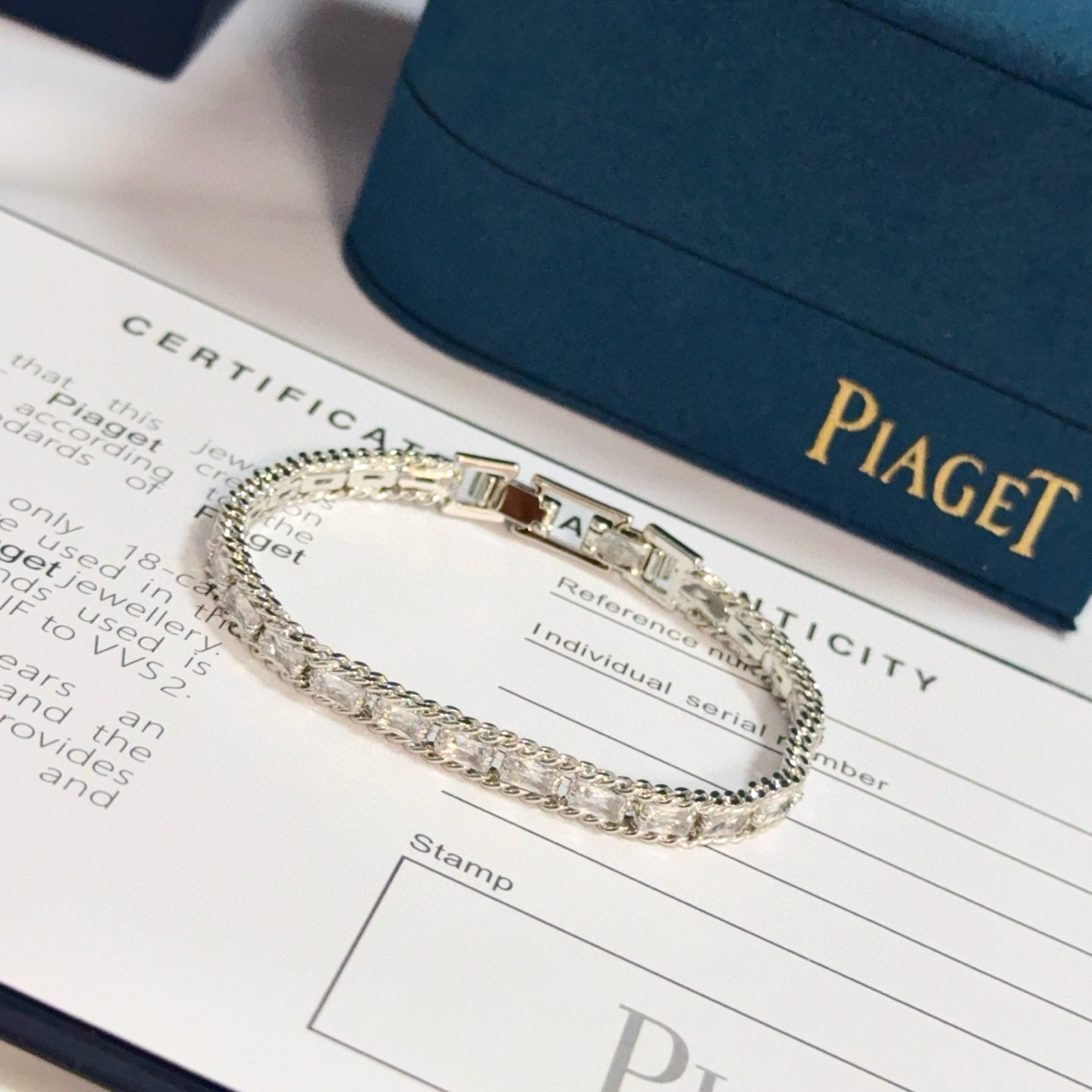 Piaget Diamond Line Bracelet bracelet 18k white gold clear diamond 17cm
