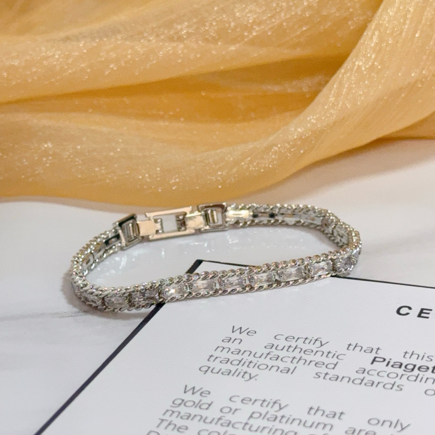 Piaget Diamond Line Bracelet bracelet 18k white gold clear diamond 17cm