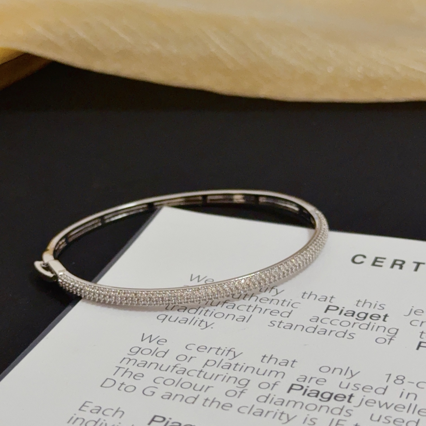 Piaget Possession bracelet 18k white gold clear diamond 17cm