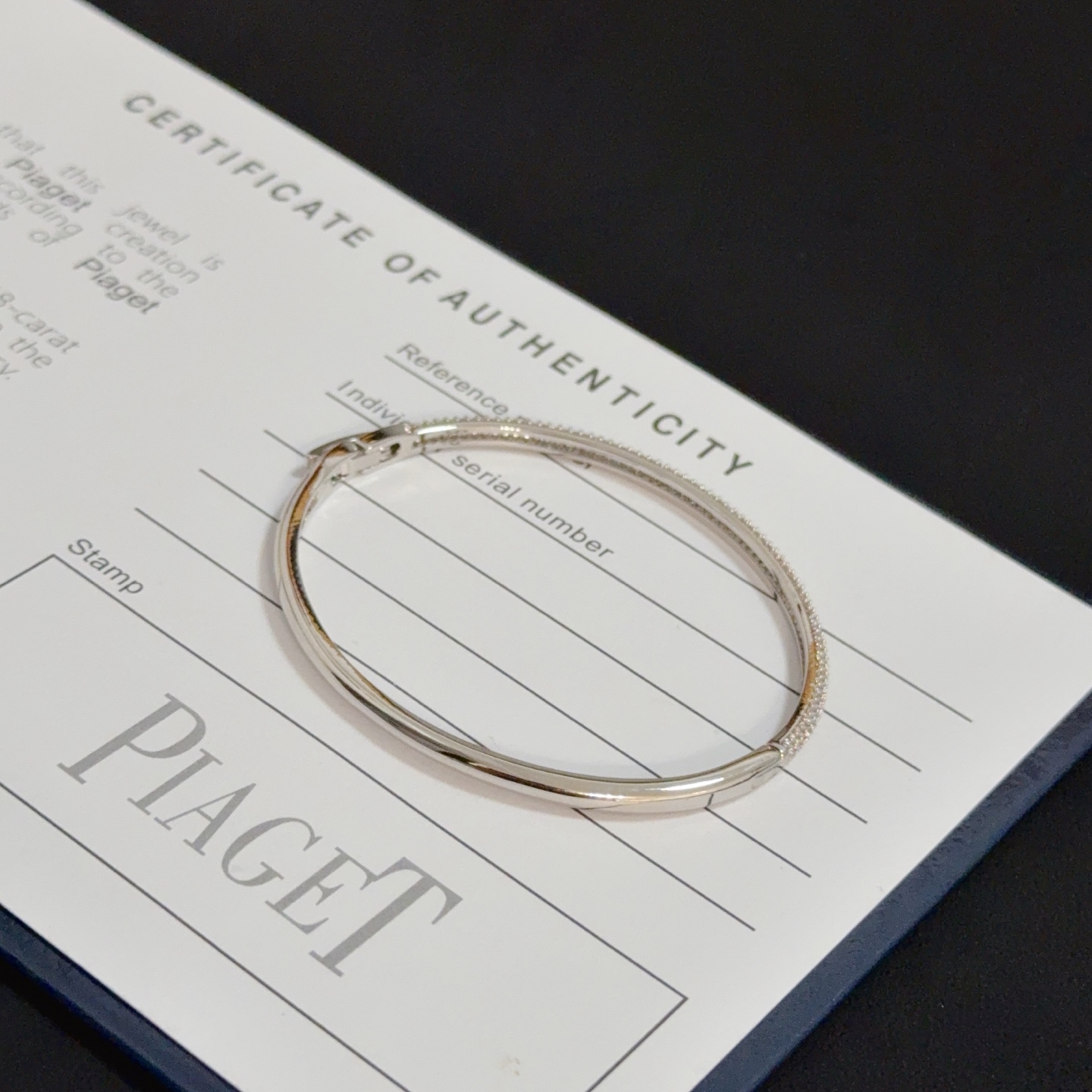 Piaget Possession bracelet 18k white gold clear diamond 17cm