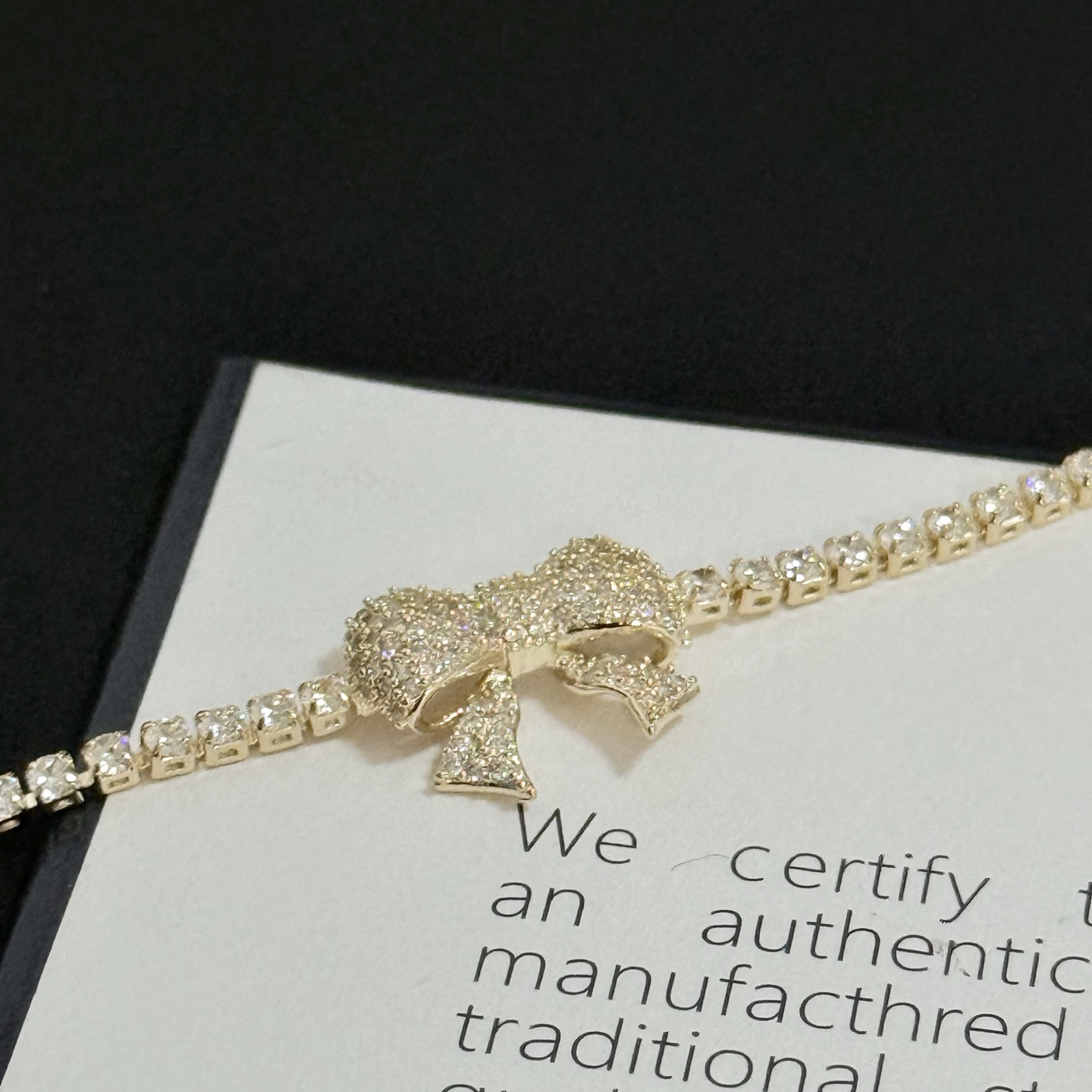 Piaget Bow Diamond Tennis Bracelet bracelet Yellow gold with clear diamonds 17cm