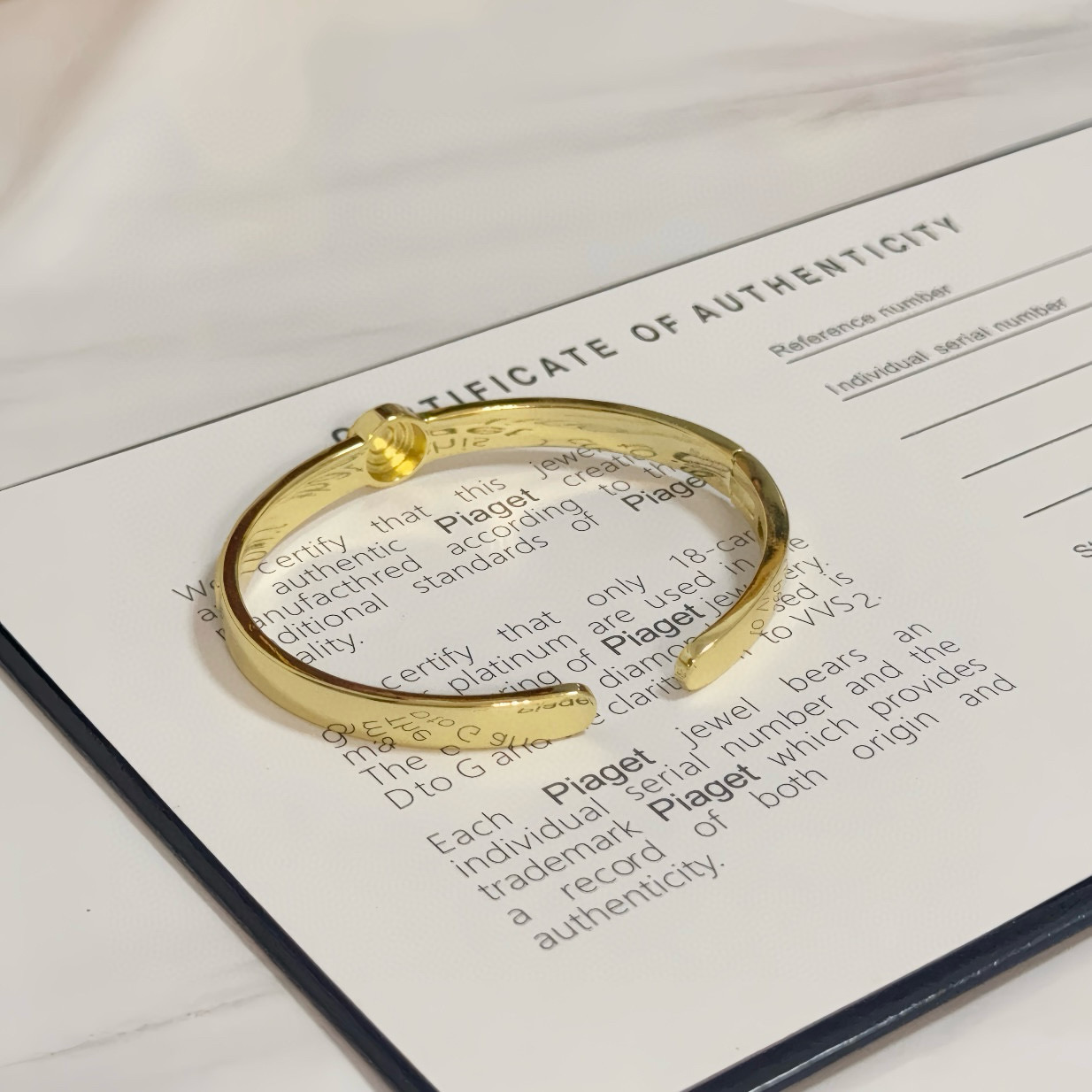 Piaget Possession bracelet yellow gold with pave set clear diamonds 17cm inner circumference