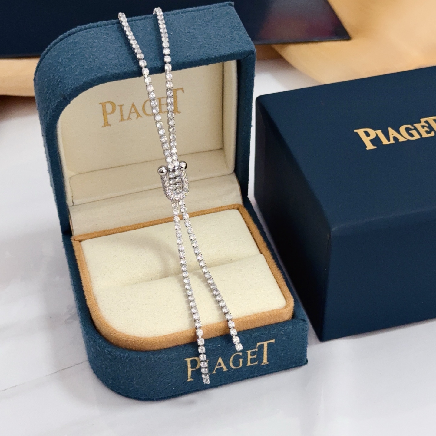 Piaget Lariat Diamond Necklace necklace White gold with clear diamonds 42cm