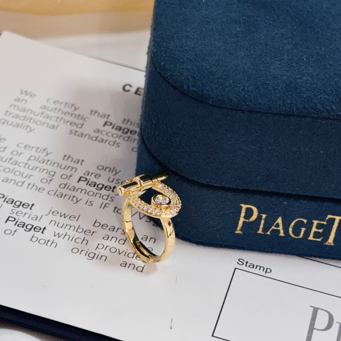 Piaget Possession ring yellow gold clear diamond EU 52