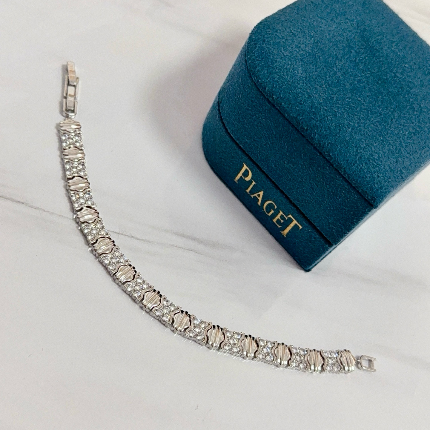 Piaget Precious Lace bracelet 18k white gold with clear diamonds 17cm