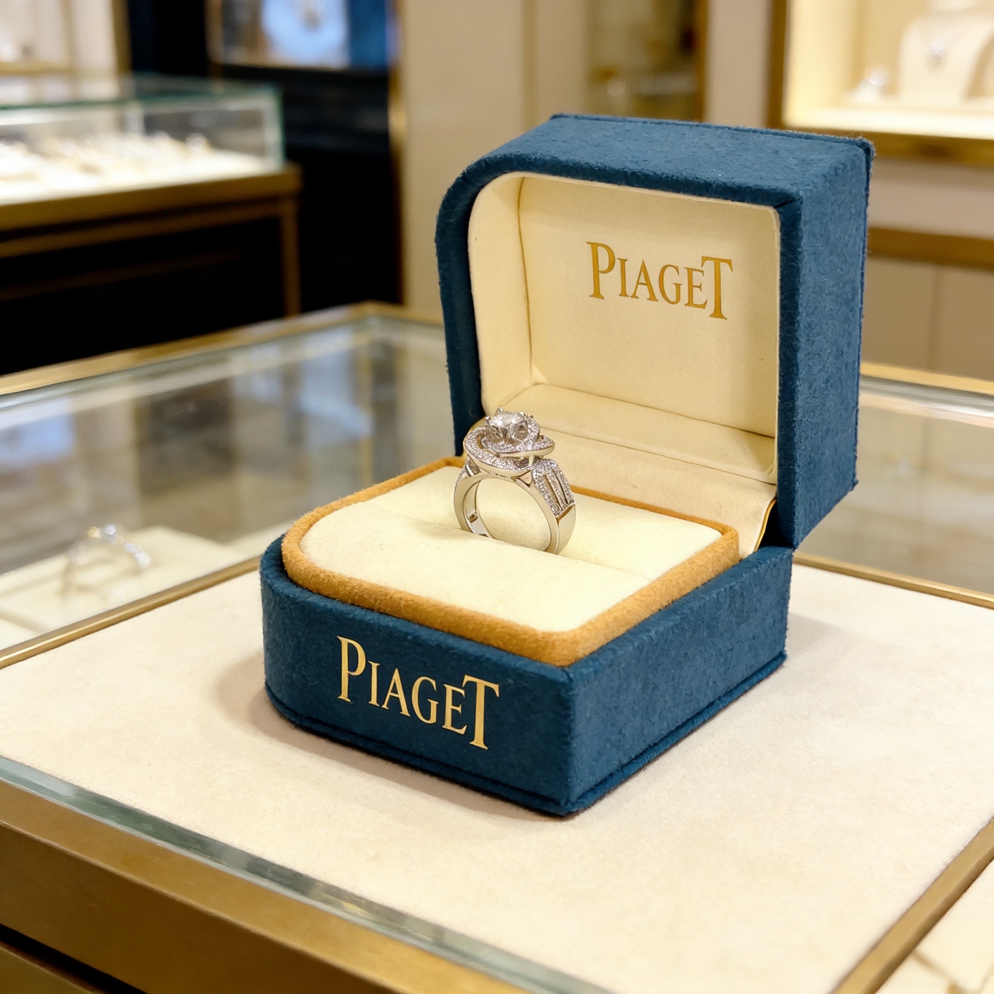 Piaget Possession ring 18k white gold clear diamond 52