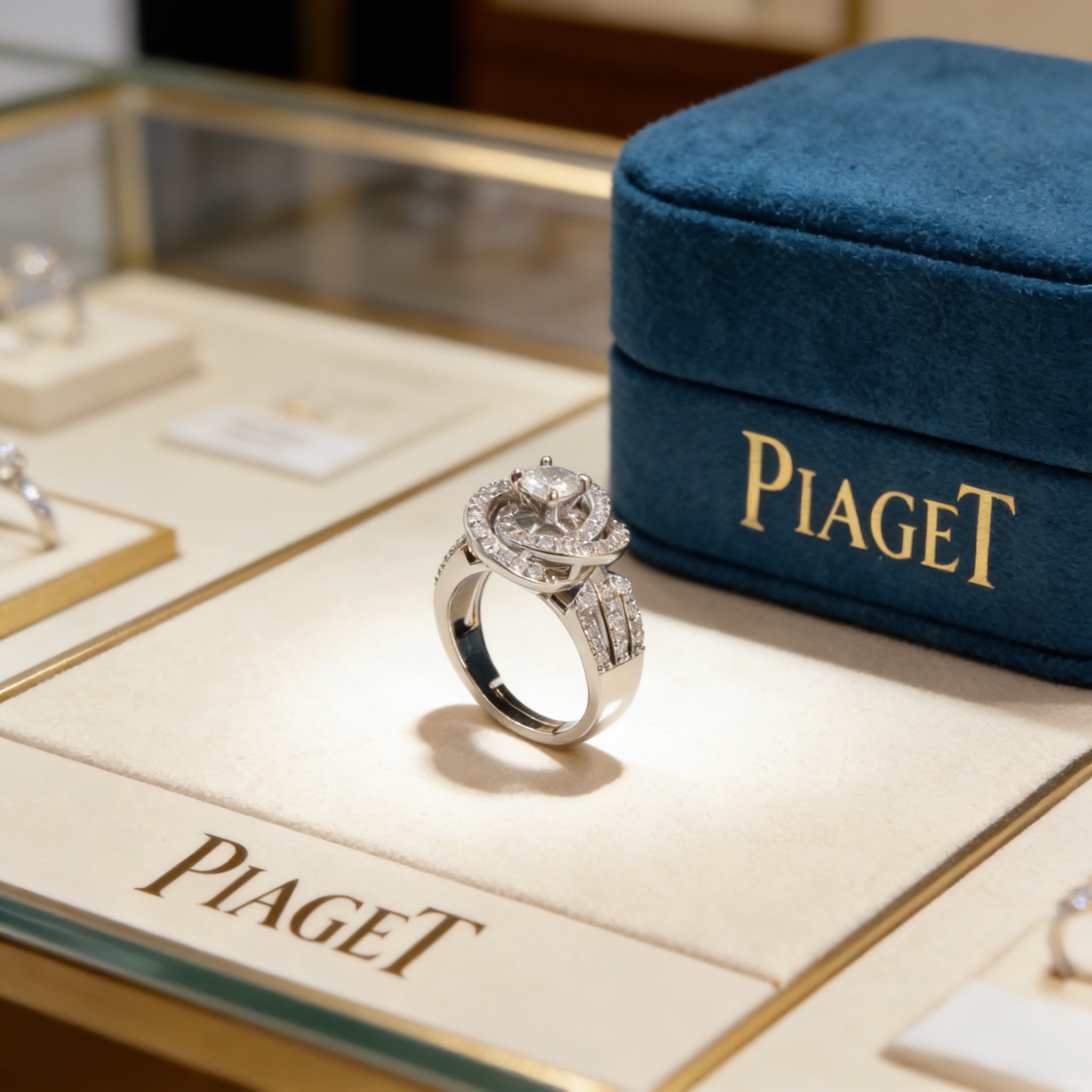 Piaget Possession ring 18k white gold clear diamond 52