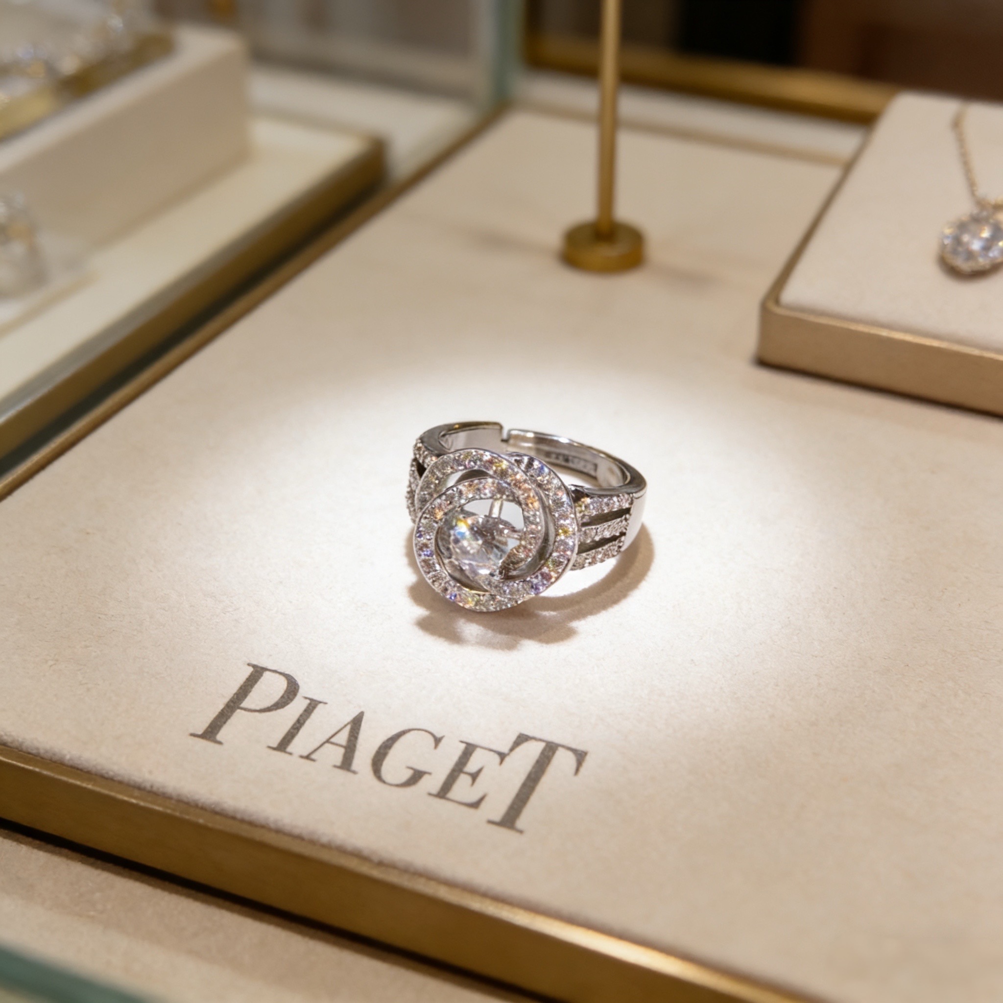 Piaget Possession ring 18k white gold clear diamond 52